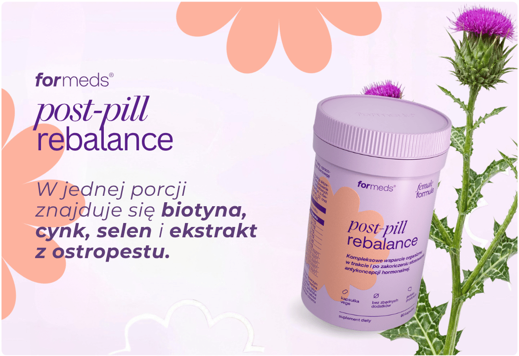 Post-Pill Rebalance Biotyna Cynk Selen Magnez Ostropest (60 kaps) Female Formula Formeds