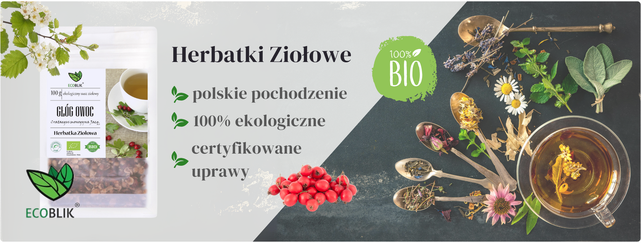 Owoce głogu Herbatka ziołowa EcoBlik