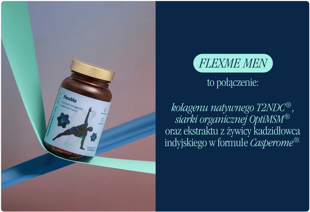 FlexMe Men Kolagen Natywny Typu II OptiMSM Witamina C (60 kaps) Health Labs Care