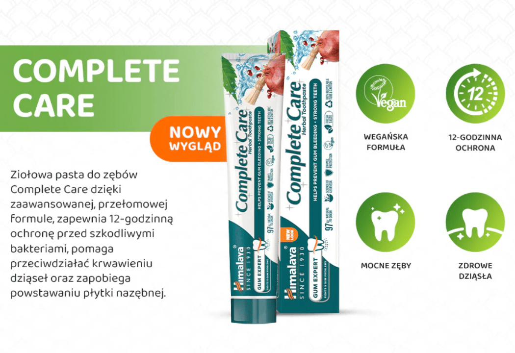 Pasta do Zębów Complete Care Kompleksowa Ochrona Dziąseł i Szkliwa 75 ml Himalaya