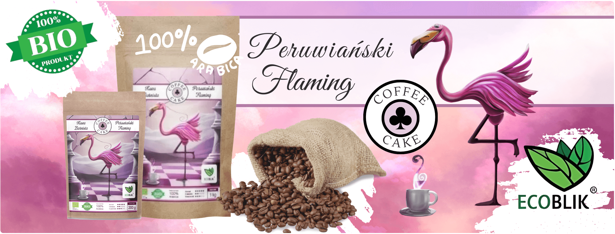 Kawa Ziarnista Peruwiański Flaming - Baner EcoBlik 