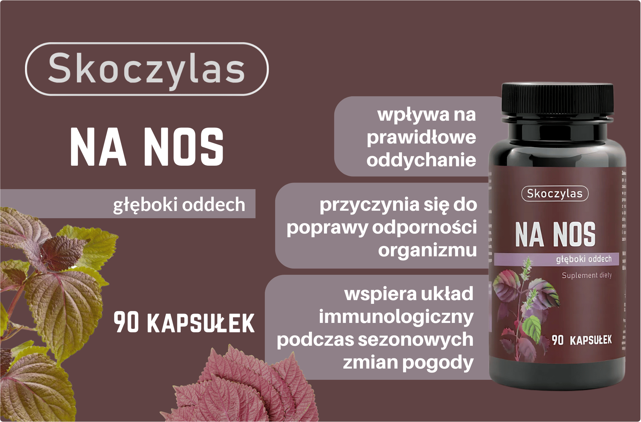 Kompleks Zdrowy Układ Oddechowy NA NOS Kwercetyna (90 kaps) Skoczylas