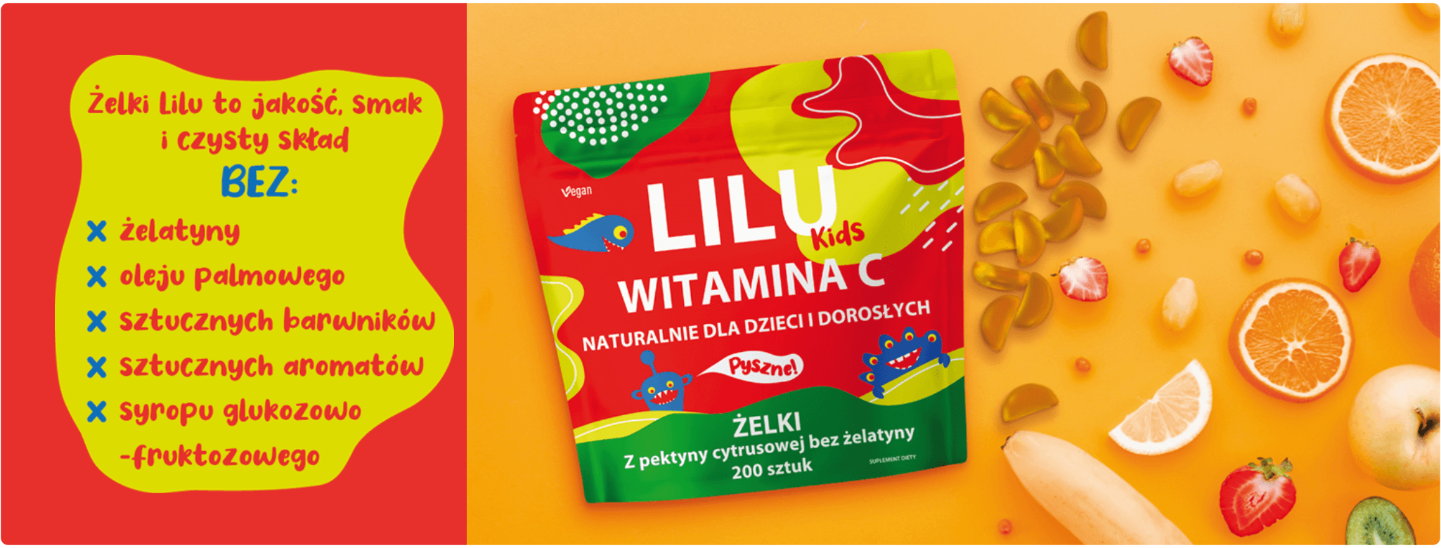 LILU Kids Żelki ADEK 200szt