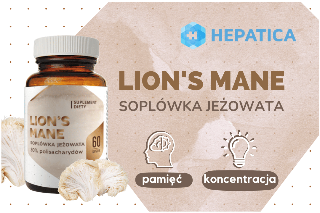 Lion's Mane Soplówka Jeżowata (60 kaps) Hepatica