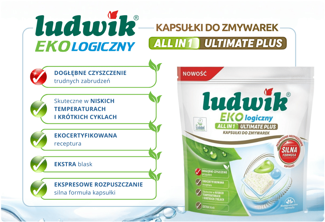 Kapsułki do Zmywarki All in One Ultimate Plus Ludwik Ekologiczny
