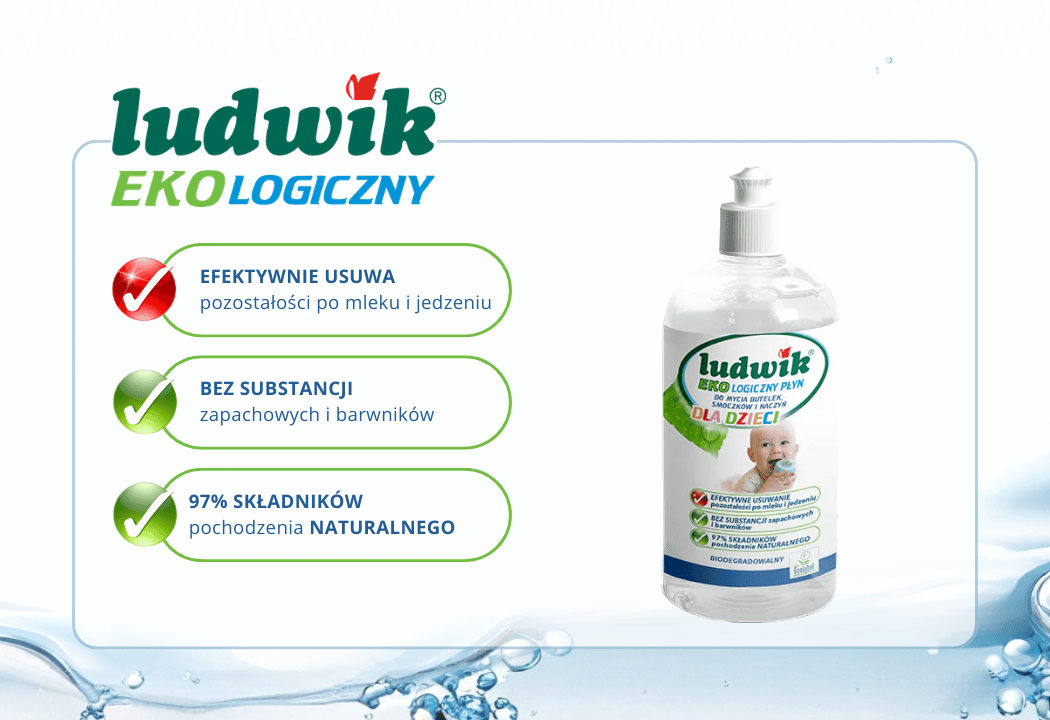 Płyn do mycia butelek, smoczków i naczyń dla dzieci 475 ml - Ludwik Ekologiczny