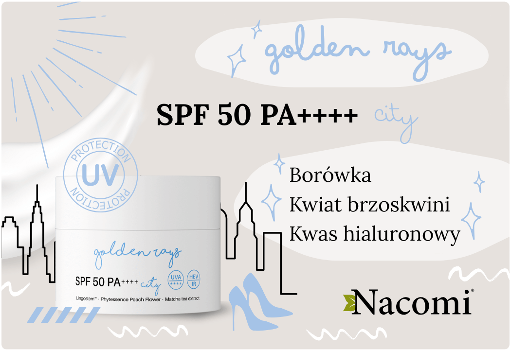 Next Lvl City Krem Ochronny Przeciwsłoneczny UV EVE IR SPF 50 do Twarxy 50 m Nacomi
