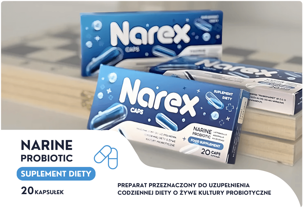Narine Probiotyk Kultury Bakterii Lactobacillus Acidophilus (20 kapsułek) Narex
