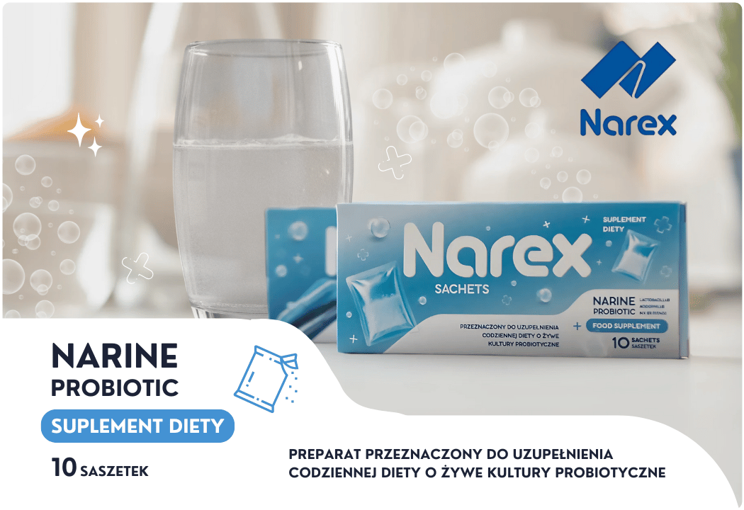Narine Probiotyk Kultury Bakterii Lactobacillus Acidophilus (10 sasz) Narex