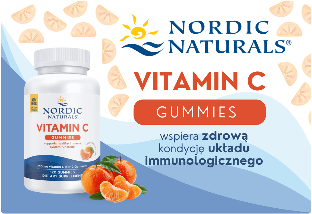 Vitamin C Gummies Żelki 250 mg Witamina C o smaku Mandarynkowym (120 żelków) Nordic Naturals