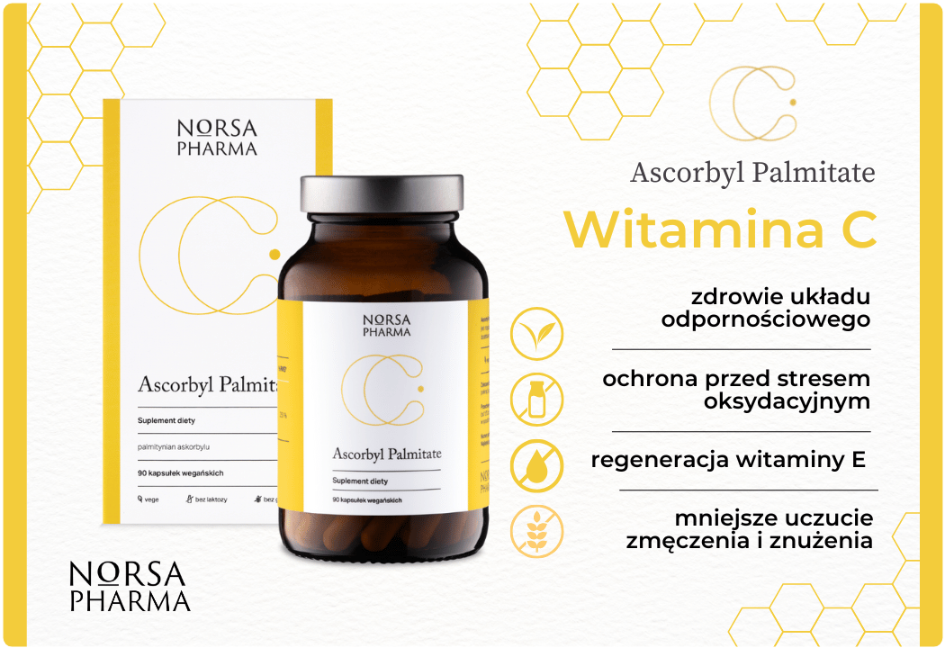Ascorbyl Palmitate Witamina C Palmitynian Askorbylu (60 kaps) Norsa Pharma