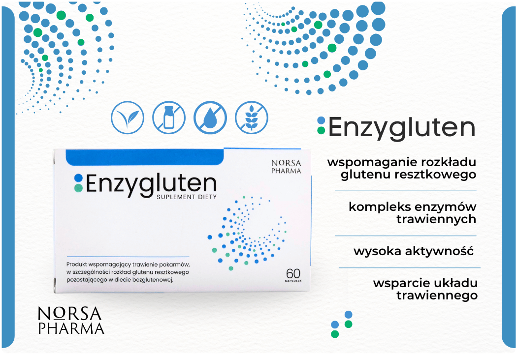 Enzygluten Enzymy Trawienne (60 kaps) Norsa Pharma