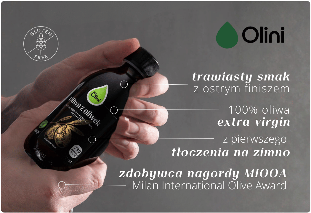 Oliwa z oliwek Extra Virgin z pierwszego tłoczenia na zimno Olini