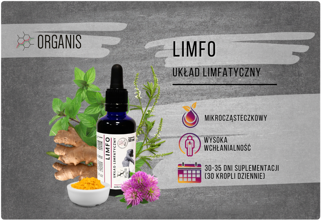 Limfo Układ Limfatyczny Ekstrakt Mikrocząsteczkowy 50 ml Organis