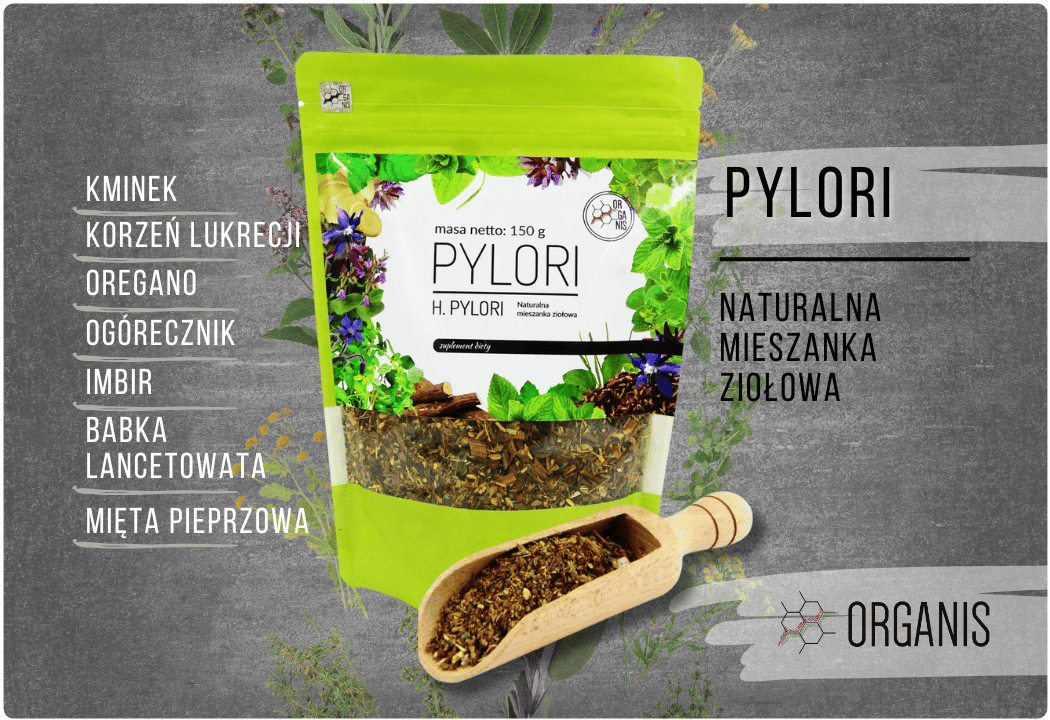 Pylori Naturalna Mieszanka Ziołowa 150 g Organis