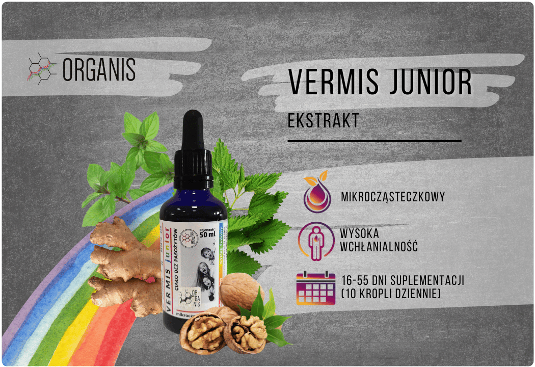 Vermis Junior Ekstrakt Mikrocząsteczkowy 50 ml Organis