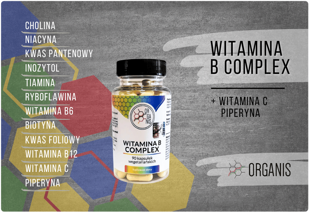 Witamina B Complex Witamina C Piperyna (90 kaps) Organis