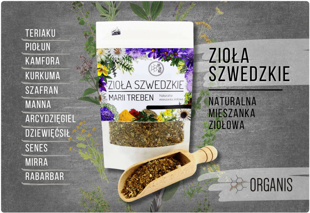 Zioła Szwedzkie Marii Treben Naturalna Mieszanka Ziołowa 90,2 g Organis