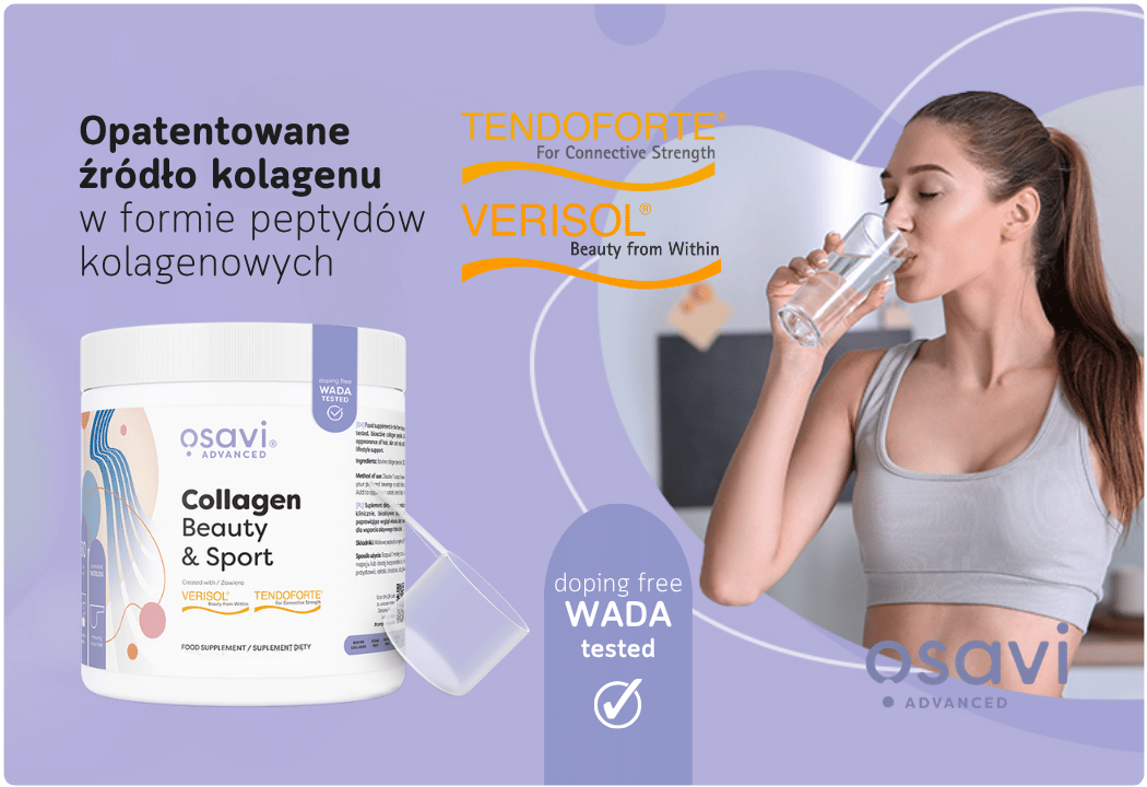 Collagen Beauty & Sport Kolagen Wołowy 7500 mg Peptydy Proszek Osavi