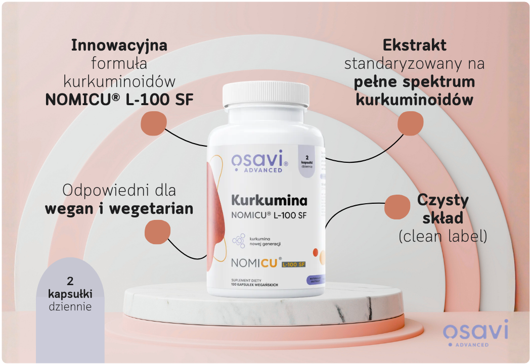 Kurkumina NOMICU L-100 SF Curcuma Longa (120 kaps) Osavi