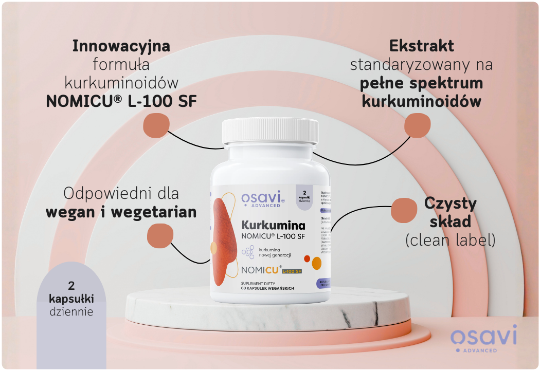 Kurkumina NOMICU L-100 SF Curcuma Longa (60 kaps) Osavi
