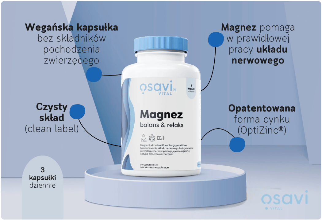 Magnez Balans & Relaks Witamina B6 (90 kaps) Osavi