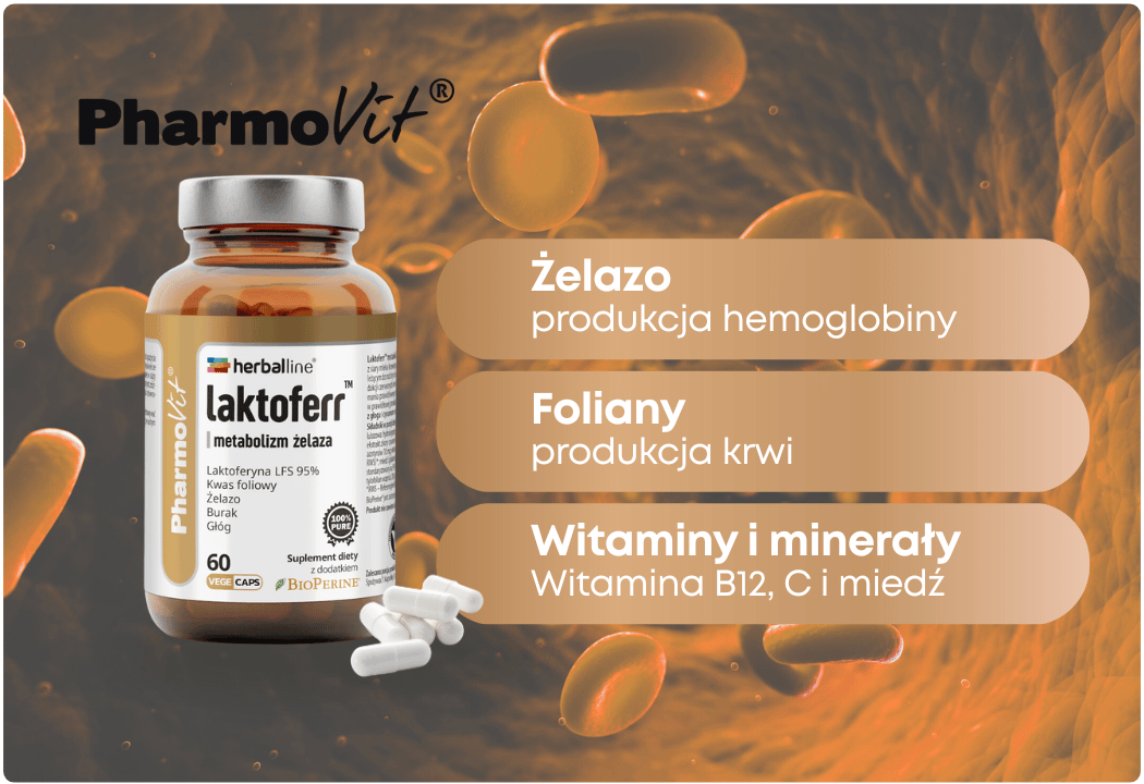 Laktoferr metabolizm żelaza 60 kaps HL Pharmovit