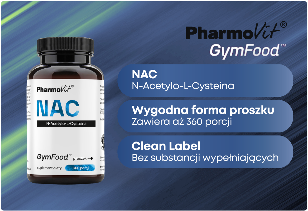 NAC N-Acetylo-L-Cysteina Proszek 140 g Gym Food Pharmovit