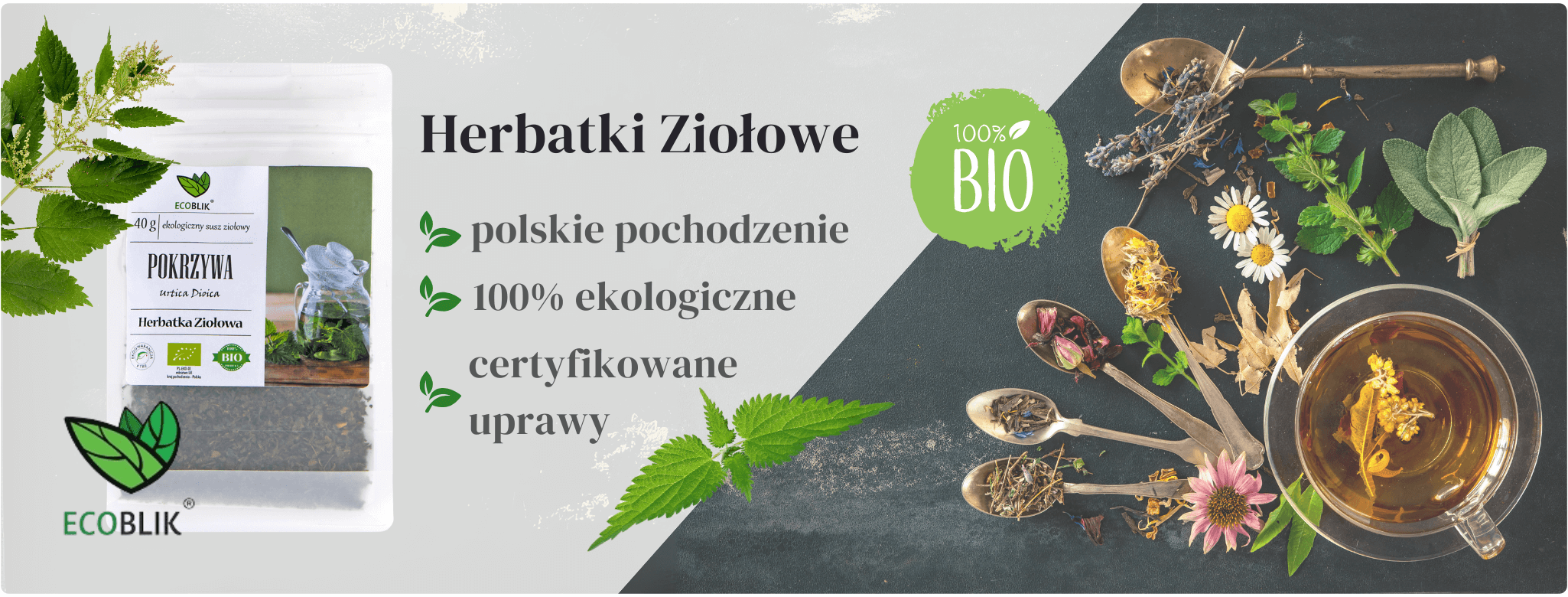 Pokrzywa Liść Herbatka ziołowa EcoBlik