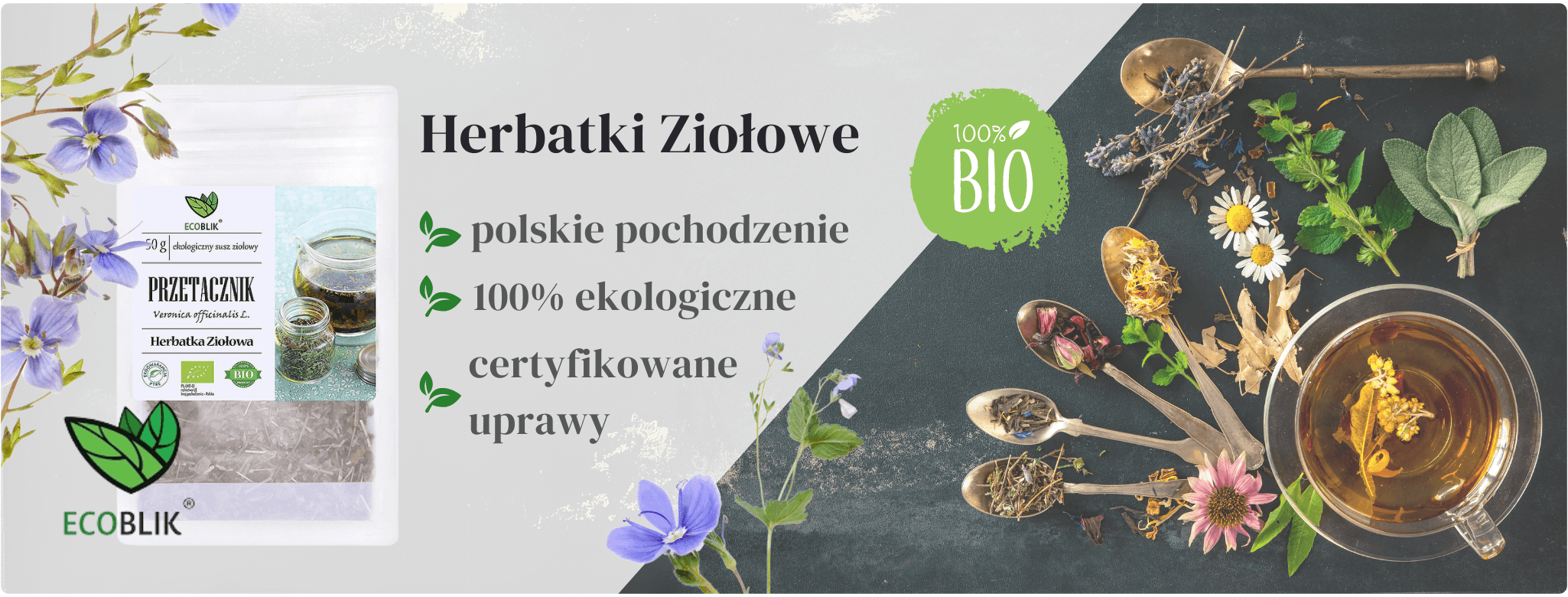 Przetacznik Leśny Ziele 50g Herbatka ziołowa EcoBlik