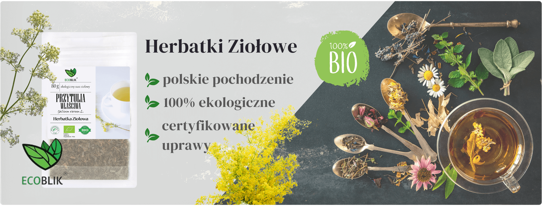 Przytulia Właściwa Susz Eko 80g Herbatka ziołowa EcoBlik