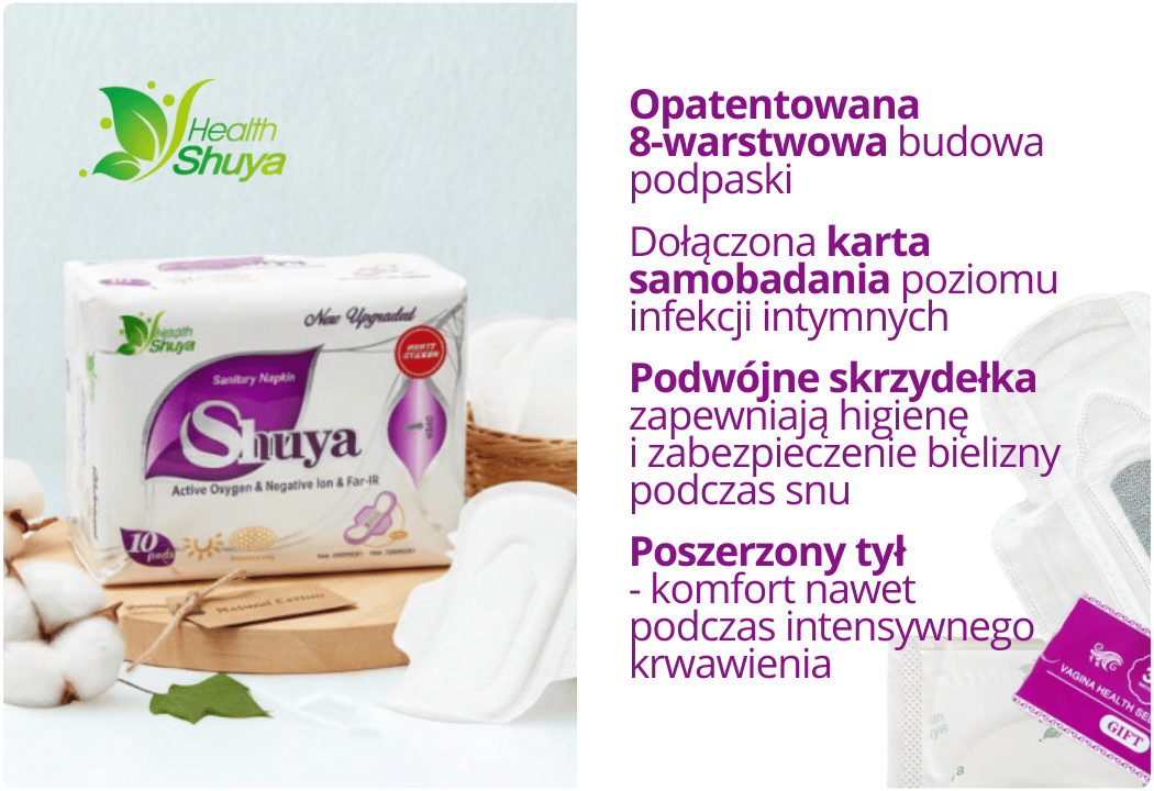 Podpaski Higieniczne Dzienne Bawełniane - Cienkie z Efektem Chłodzenia - Dyskretne 10 szt. Shuya Health