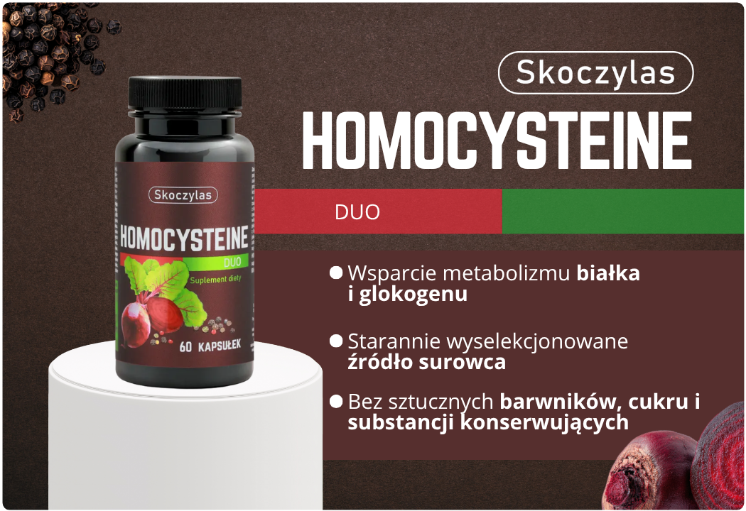 Homocysteine Duo Cholina Witamina B6 B12 (60 kaps) Skoczylas