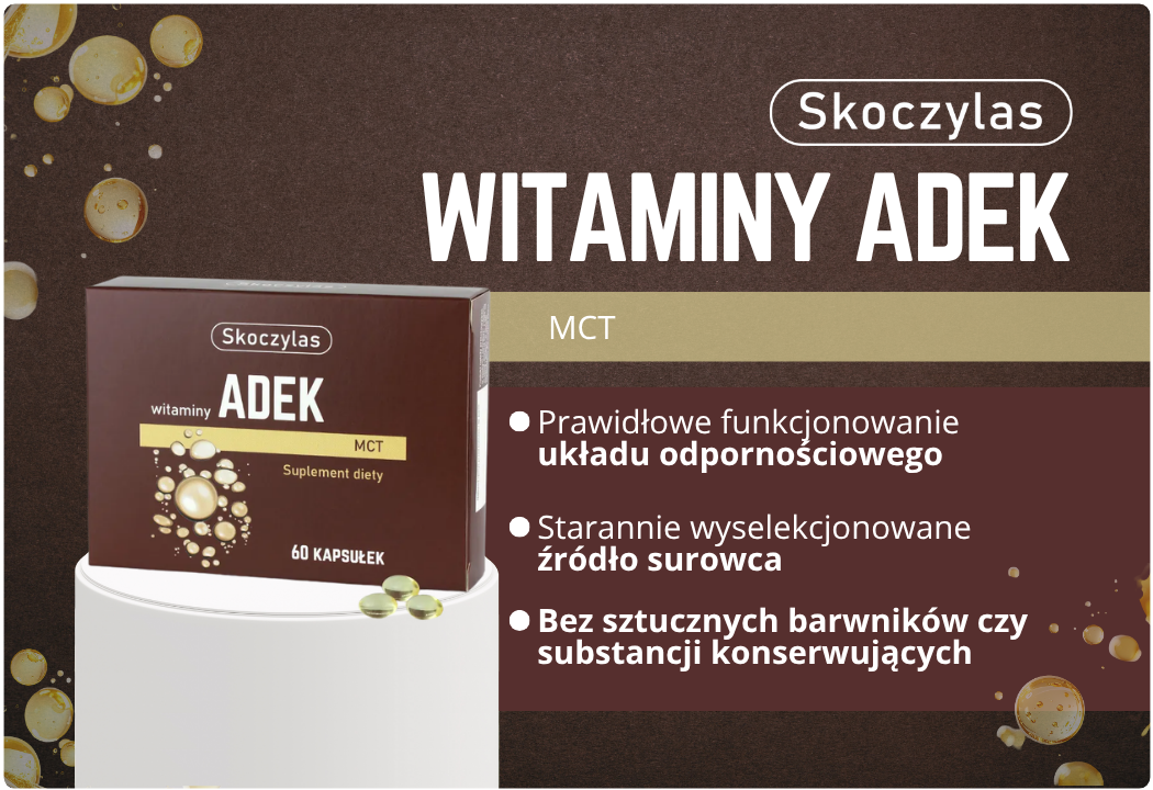 Witaminy ADEK Olej MCT Kompleks Witamin (60 kaps) Skoczylas