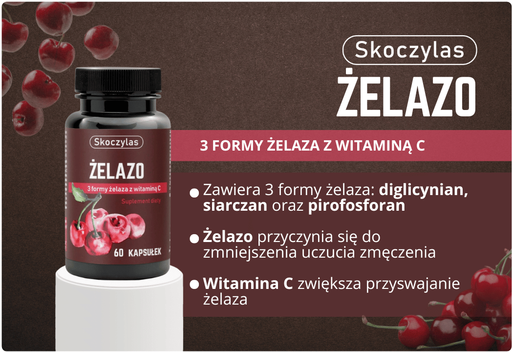 Żelazo 3 Formy z Witaminą C (60 kaps) Skoczylas