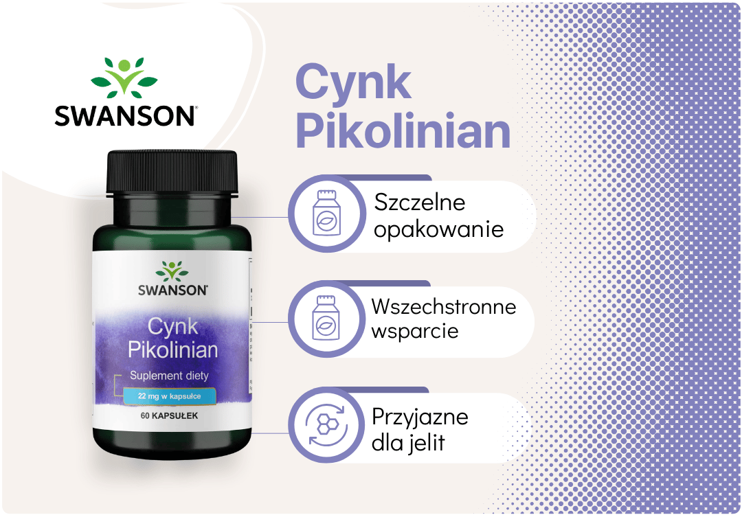 Cynk Pikolinian 22 mg VEGE (60 kaps) Swanson