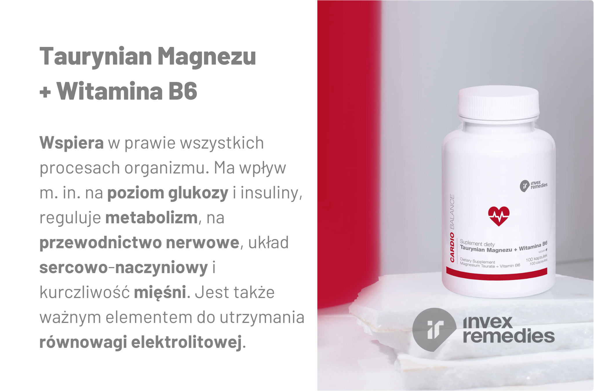 Taurynian Magnezu + Witamina B6 (100 kaps) Invex Remedies